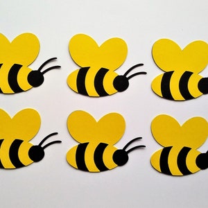 Bumble Bee Cutout, Die Cut Bee - Set of 6