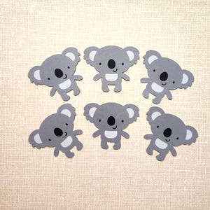 Koala Decoration, Koala Die Cut, Koala Bear - Set of 6
