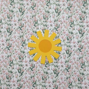 Sunshine Die Cut, Paper Sun, Summer Decorations - Set of 6