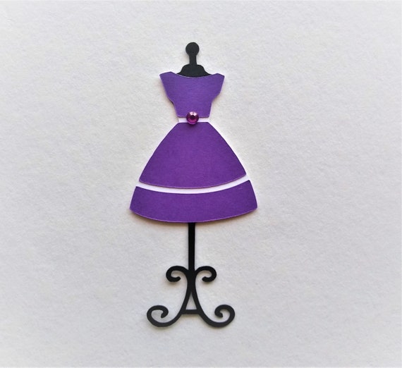 Dress Die Cut Dressmaker Form Paper Dress Card Decoration Etsy