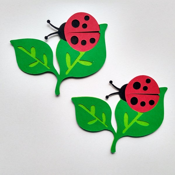 Ladybug Cutout, Paper Ladybug, Ladybug Die Cut - Set of 6