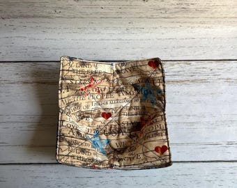 USA Bowl Cozy, America Hot Bowl Pad, Stars & Stripes Soup Bowl Holder, Americana Microwave Safe Gift BC280