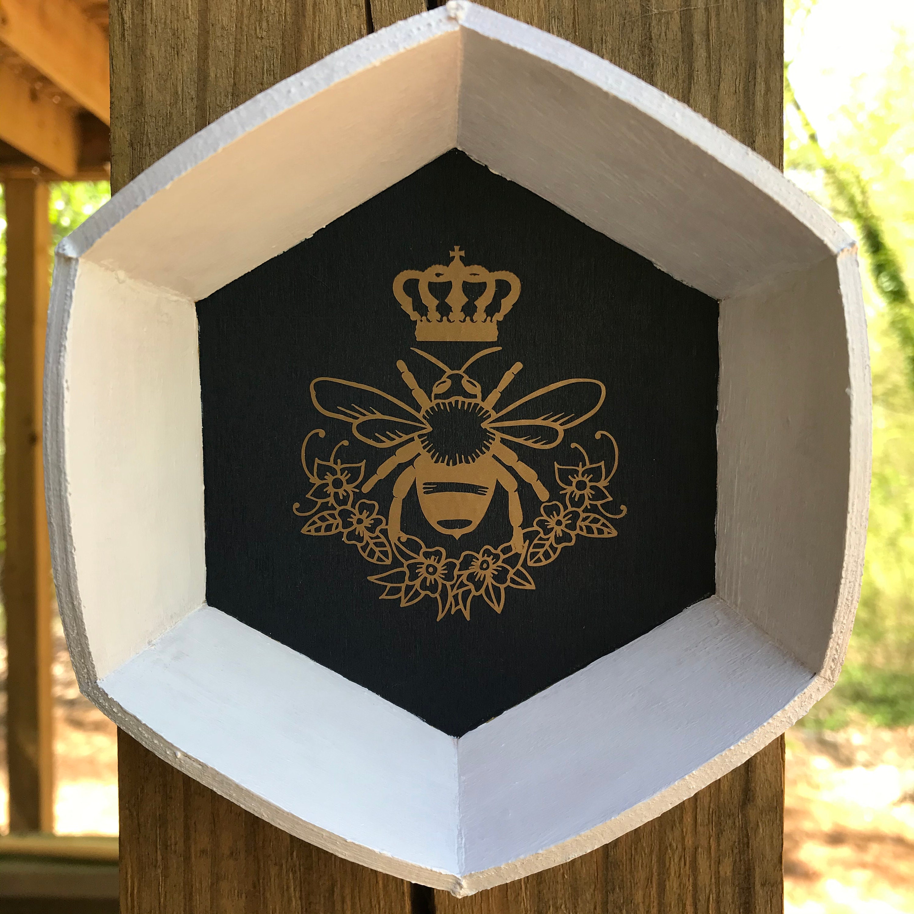 Queen Bee Wall Art Wood wall art wood Wall decor Queen Bee Etsy