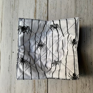 Bowl Cozy, Spiders & Stripes, Washable Bowl Cozy, house warming gift, spooky gift for friends, Halloween Gift