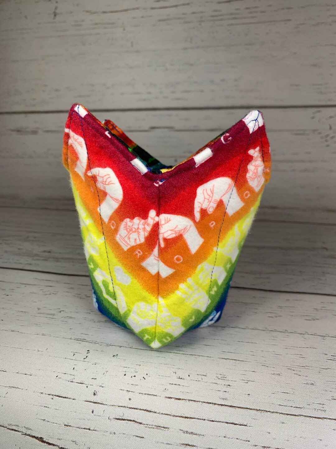 ASL, Sign Language, Alphabet, Ice Cream Pint Cozy, Instant Noodle Cozy