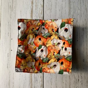 Pumpkins & Mice, spooky gift for friends, Halloween Gift, Bowl Cozy, Reversible Bowl Cozy, Washable Bowl Cozy, house warming gift