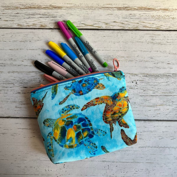 Turtles Pencil Case Etsy