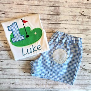 Embroidered Golf First Birthday Outfit,Cake Smash Set,Birthday outfit,Boy Birthday, Golf Outfit,Golf Party,Cake Smash Outfit,Birthday Outfit