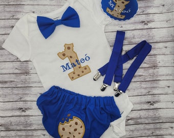 Cookies Cake Smash Outfit,Birthday outfit,Boy Cake smash photos,First Birthday outfit,Birthday Party,Boy Birthday Party,First Birthday,