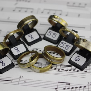 Trompetringen gemaakt van authentiek muziekinstrument Vintage marchingband muzieksieraden messing heren- en damesring jazzmuzikant cadeau-ideeën