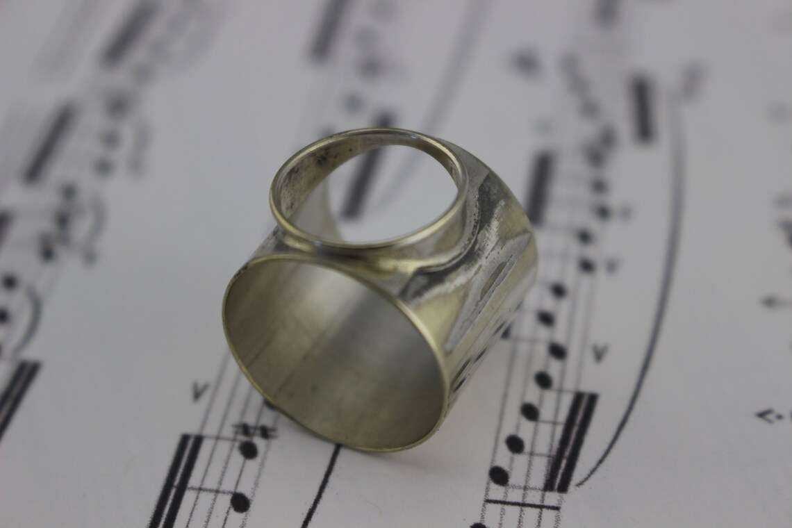 Silver Flute Ring Made from authentic musical music instrument Etsy