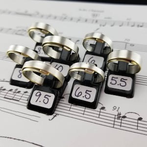Clarinet Ring Made from authentic musical instrument Vintage Band Music note Jewelry Actual Antique Silver Clarinet Parts woodwind gift art