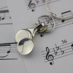 Piccolo Necklace Musical Key Pendant Vintage Instrument Necklace Band Music note. jewelry Authentic instrument jewelry. Men&#39;s and women&#39;s