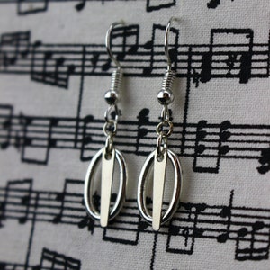 Clarinet Earrings Made from authentic musical instrument. Vintage Band Music note Jewelry Made from actual Clarinet Springs. Dangle Earrings