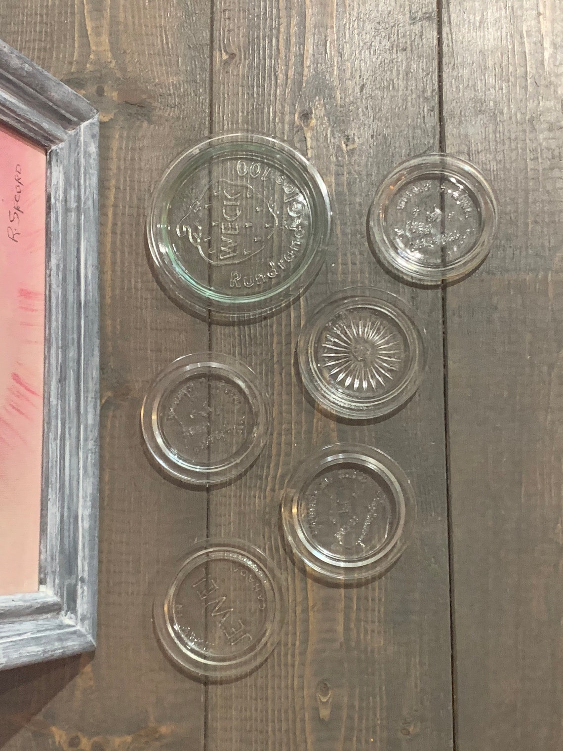 Assorted Vintage Glass Canning Jar Lids Inserts for Mason Etsy