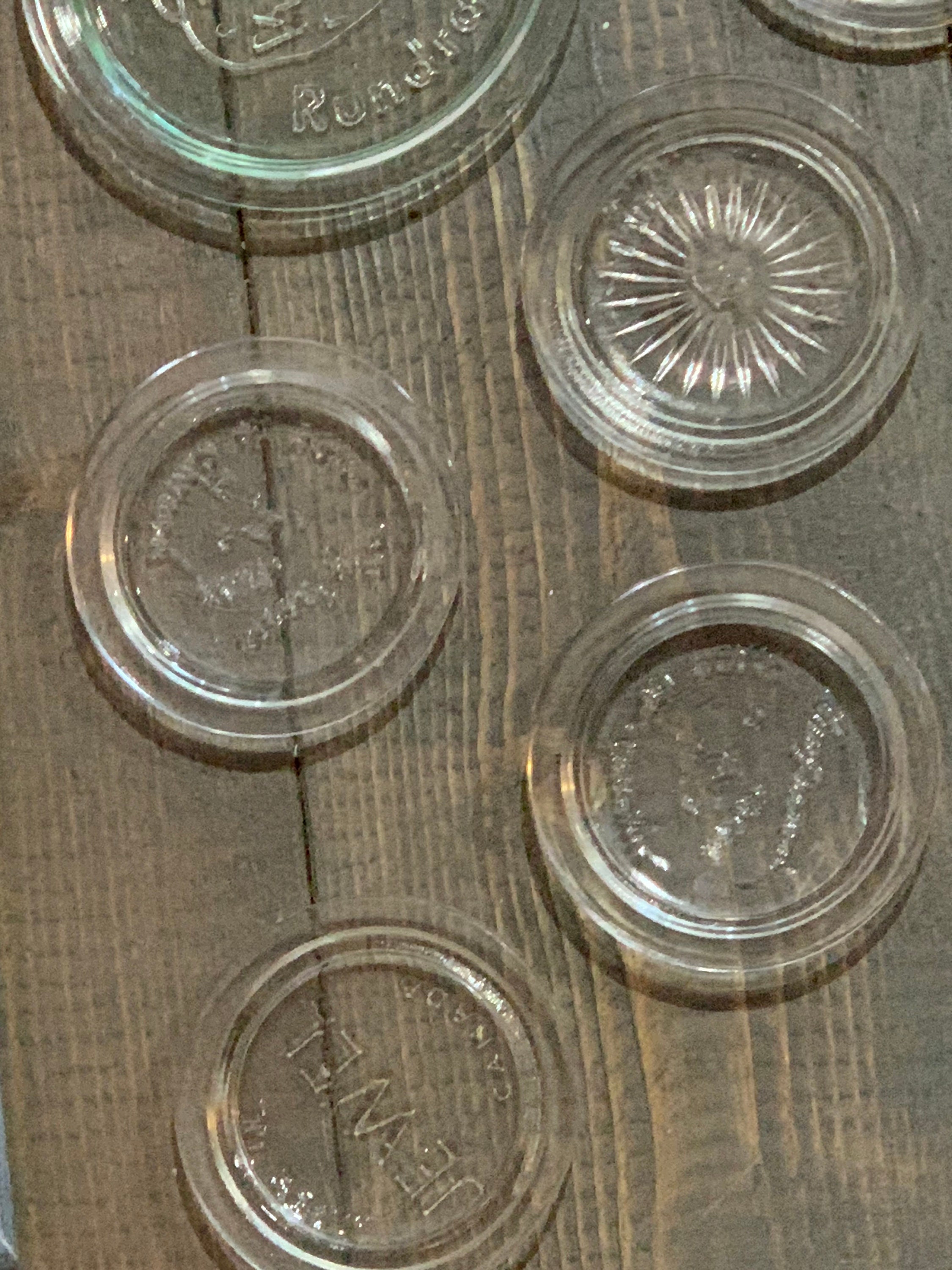 Assorted Vintage Glass Canning Jar Lids Inserts for Mason Etsy