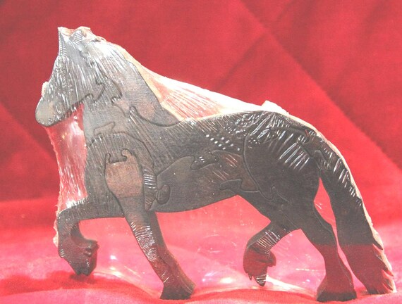 fury horse puzzle, wood puzzle, jigsaw puzzle, toy, handmade, fun for children, lifelike, aquestrian, wooden puzzle