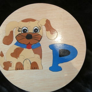 Round puppy puzzle ,wooden jigsaw.wood puzzle ,animal,  round dropout puzzle