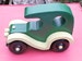 Wood toy car, classic car, green  sedan, imagination toy ,wooden sedan, classic sedan, no batteries needed 