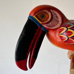 1980s Sergio Bustamante Style Large Toucan Bird Floor Sculpture image 7