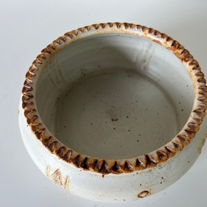 Vintage Organic Speckled Glazed Pottery Bowl image 2