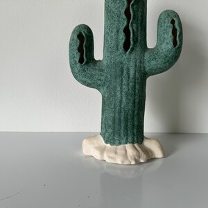 Vintage Southwestern Ceramic Cactus Sculpture image 6