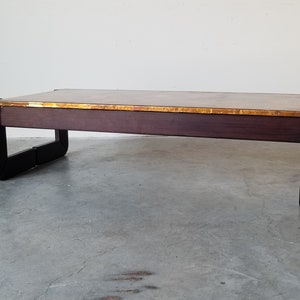 Percival Lafer Rosewood and Patchwork Copper Rectangular Coffee Table image 4