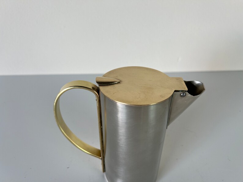 1930's Art Deco Stainless Steel and Brass Tapster Revere Rome Ny, Beer or Soda Can Opene image 3
