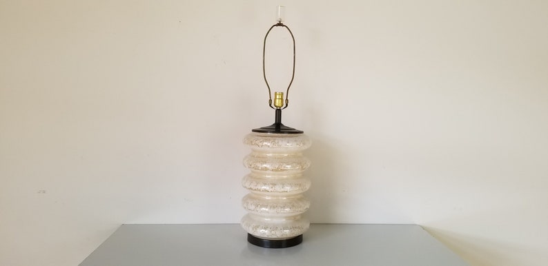 1970's Italian Carlo Nason Style Five-Tier Murano Glass Table Lamp image 1