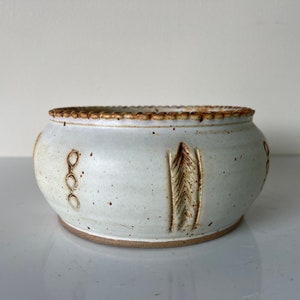 Vintage Organic Speckled Glazed Pottery Bowl image 3