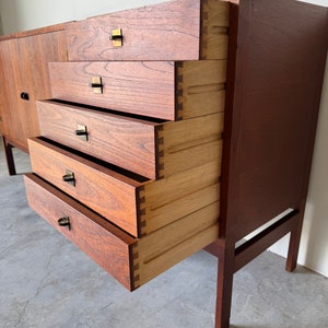 Mid Century France & Son Danish Teak Sideboard And Nightstand image 2