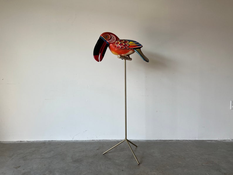 1980s Sergio Bustamante Style Large Toucan Bird Floor Sculpture image 2