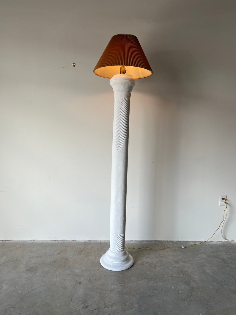 Tall Vintage Plaster Floor Lamp image 4