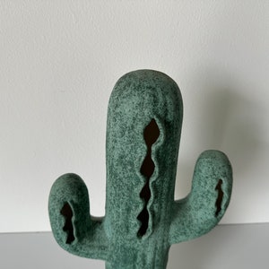 Vintage Southwestern Ceramic Cactus Sculpture image 8