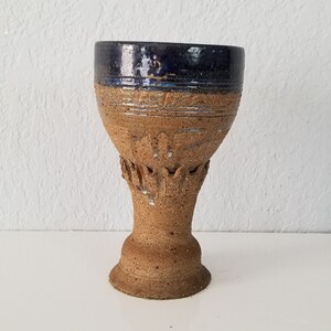 1970s Mid-Century Art Studio Pottery Pedestal Bowl image 1