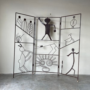 Rosemary Pozzi Franzetti Style Sculptural Art Iron Room Divider image 10