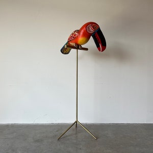 1980s Sergio Bustamante Style Large Toucan Bird Floor Sculpture image 1