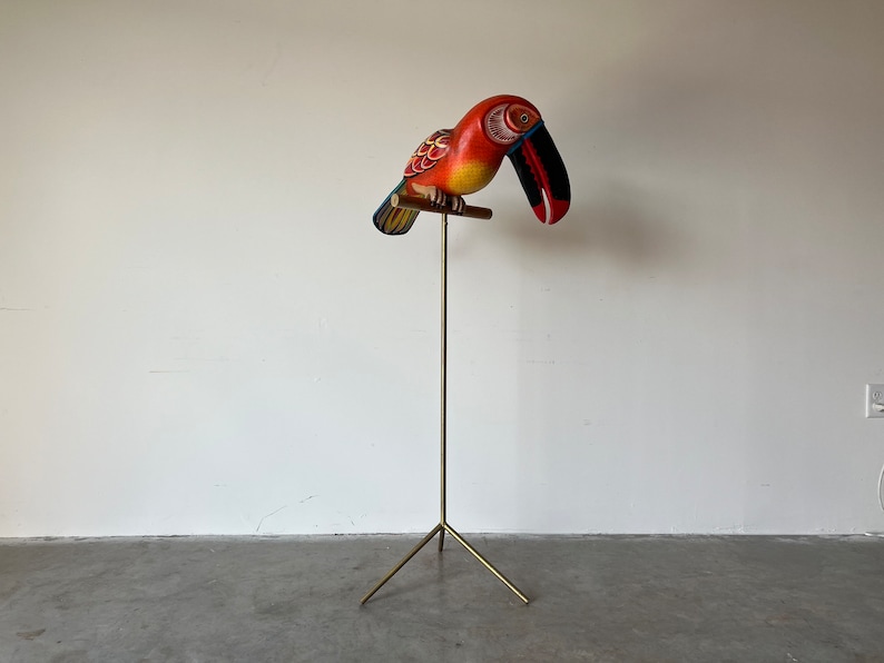 1980s Sergio Bustamante Style Large Toucan Bird Floor Sculpture image 1