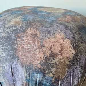 Oversize Karl Springer Style Round Poufs Soufflé Ottoman image 8