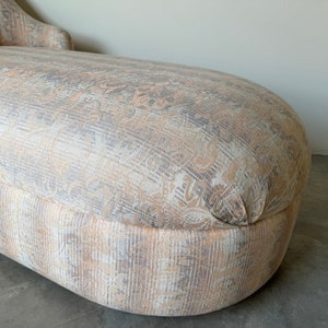 Vintage Hollywood Regency Style Upholstered Chaise Lounge image 4