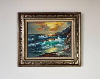 Vintage Original Signed Oil Painting - D. Sherman Landscape - Etsy