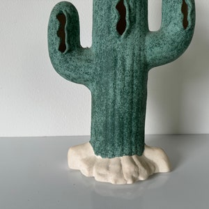 Vintage Southwestern Ceramic Cactus Sculpture image 3