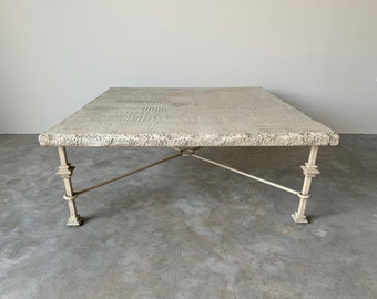 Table basse postmoderne J. Berdou Art faite main, années 80