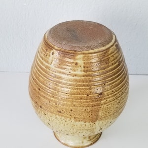 1980s Mid Century Studio Art Pottery Drip Glaze Vase, Signed image 9