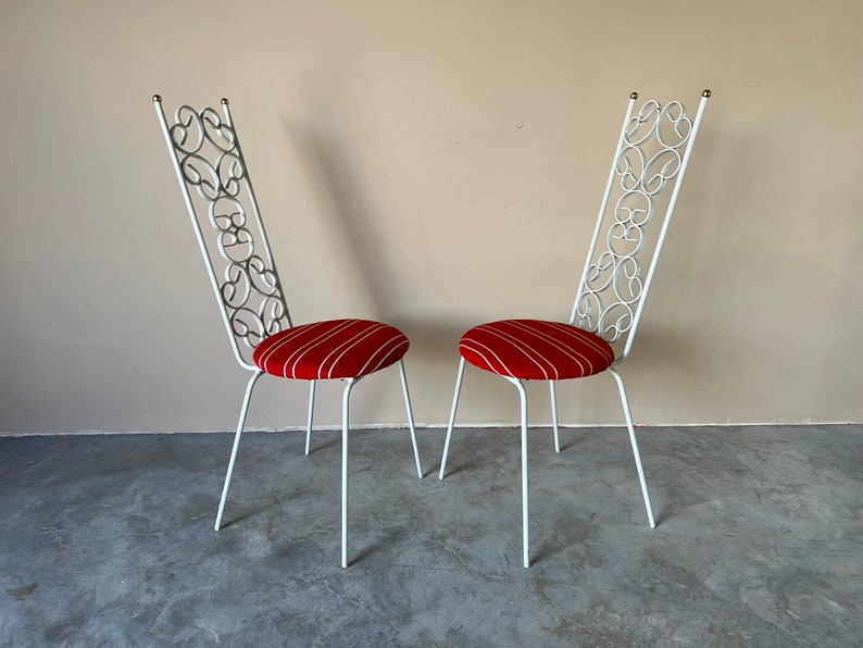 Mid-Century Arthur Umanoff Granola Bistro Dining Chairs Pair image 6