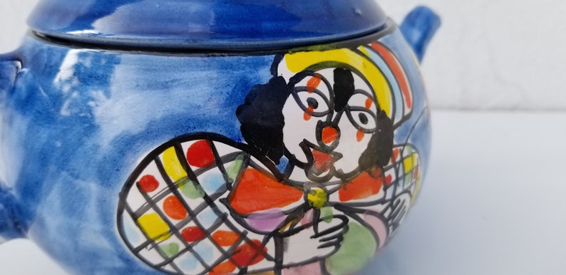 Italian Hand-Painted Ceramic Glaze Decorative Vase . image 7