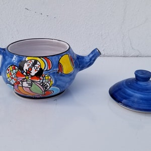 Italian Hand-Painted Ceramic Glaze Decorative Vase . image 3