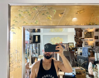 1980's La Barge Chinoiserie J. Beukema Wall Mirror, Signed