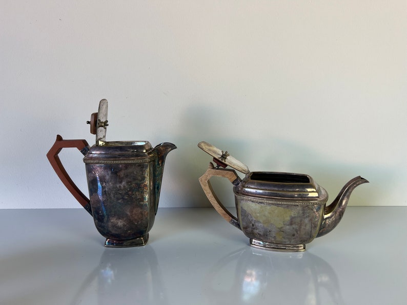 Art Deco Silver Plate Tea Set of 4 image 3