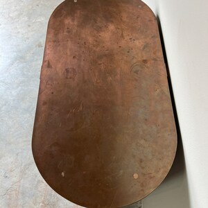 1980s Postmodern Black Laminate and Copper Dining / Console Table Base image 4